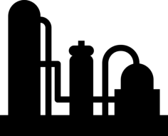 Oil Refinery Outline Icon Svg Set, Free Vectors File